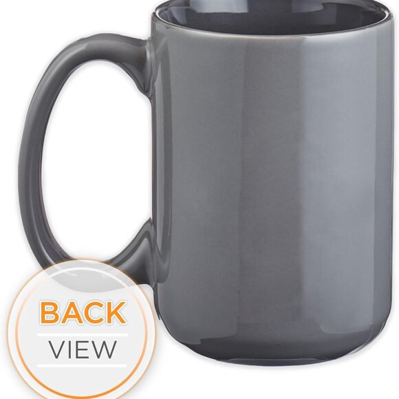 Lion Gray Ceramic Coffee Mug – 14 oz. Microwave and Dishwasher-safe Inspirationa - Picture 5 of 6